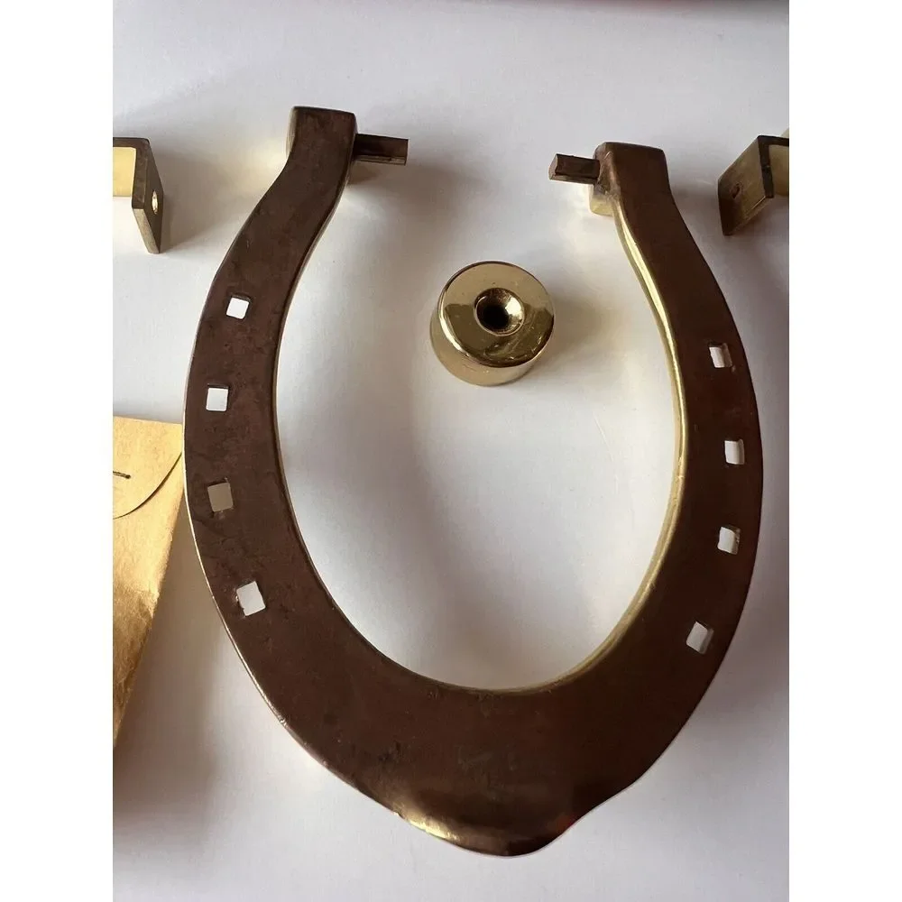 Vintage Brass Horseshoe Door knocker Made in Reading, PA..home of Taylor Swift
